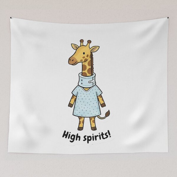 Item preview, Cute Giraffe Hospital Patient Neck Brace High Spirits designed and sold by k3rstman1.