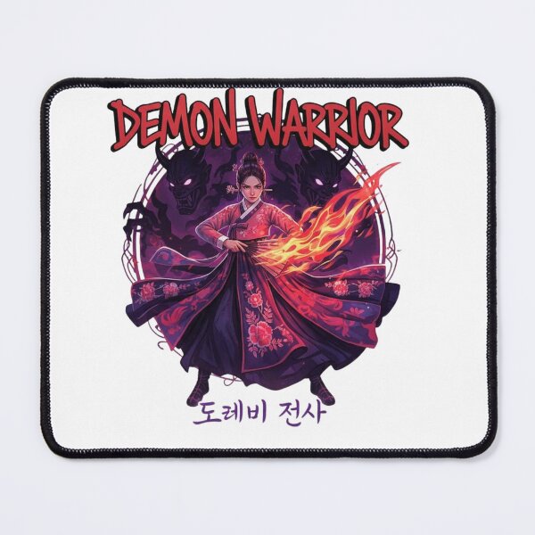 Item preview, Demon Warrior Hanbok Woman Epic Fantasy Gaming Art Print designed and sold by wellie-chic.