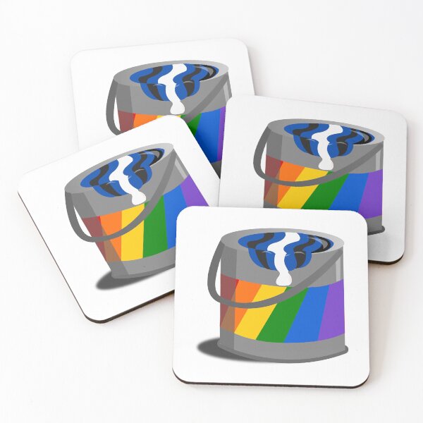Item preview, Proud Paint Pride Flag in a Bucket designed and sold by HarveyHandcraftsandDesigns.