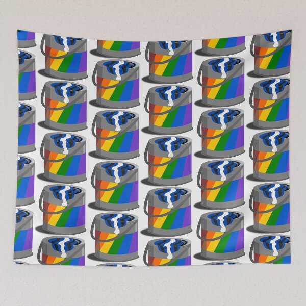 Item preview, Proud Paint Pride Flag in a Bucket designed and sold by HarveyHandcraftsandDesigns.