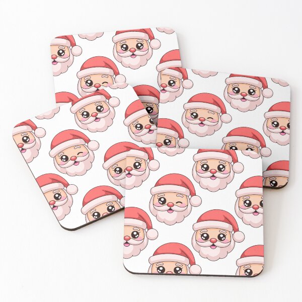 Item preview, Cartoon Santa Faces designed and sold by NicolasGlowArt.