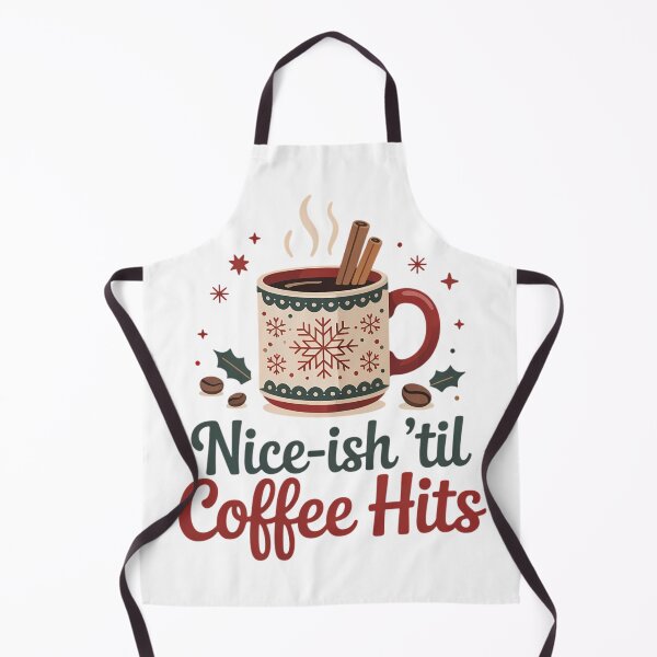 Item preview, Nice-ish Til Coffee Hits Christmas Shirt - Funny Coffee Lover Holiday Tee designed and sold by GiftsForge.