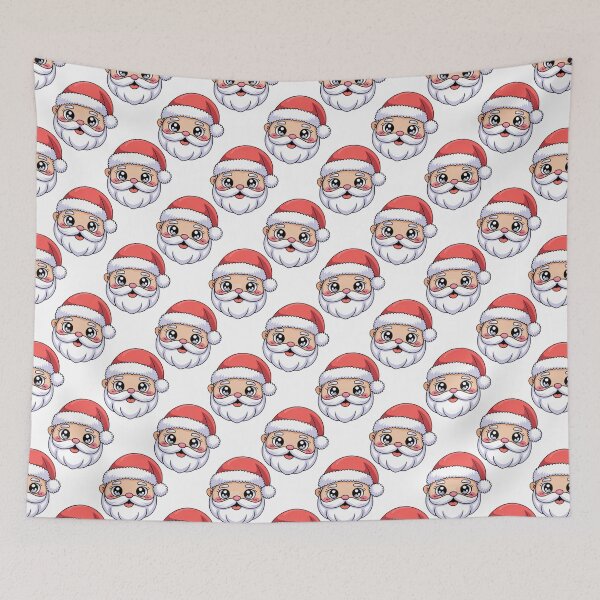 Item preview, Cartoon Santa Faces designed and sold by NicolasGlowArt.