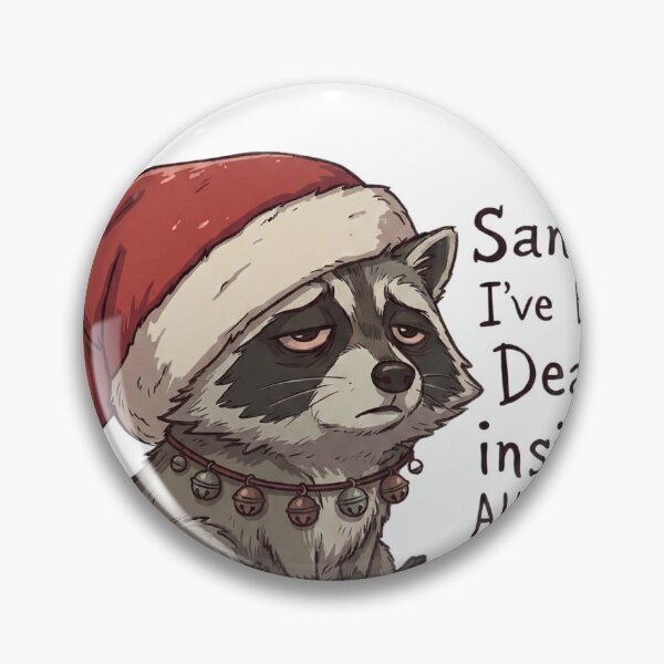Item preview, Santa I've Been Dead Inside Raccoon - Sad Trash Panda Christmas designed and sold by TeezOfMadness.