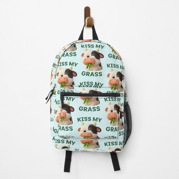 Item preview, Funny Cow Pun - Kiss My Grass Cartoon Design designed and sold by Witsprings.