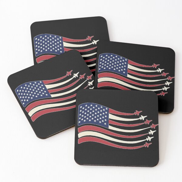 Item preview, USA Patriotic Flag Fighter Jets - On Black designed and sold by Holy Coast Threads (Formerly ChristianFlower).