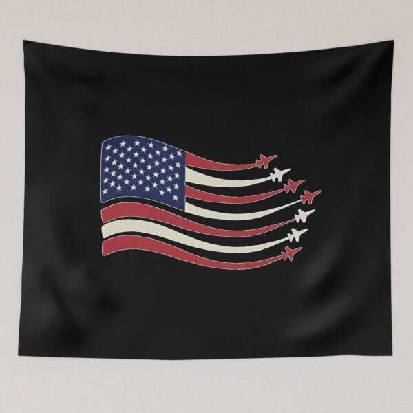 Item preview, USA Patriotic Flag Fighter Jets - On Black designed and sold by Holy Coast Threads (Formerly ChristianFlower).