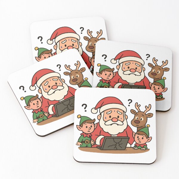 Item preview, Santa online - Cool T-shirt with Santa Claus as a gift for IT specialists from Felia designed and sold by Felia001.