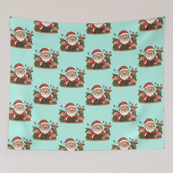 Item preview, Santa online - Cool T-shirt with Santa Claus as a gift for IT specialists from Felia designed and sold by Felia001.