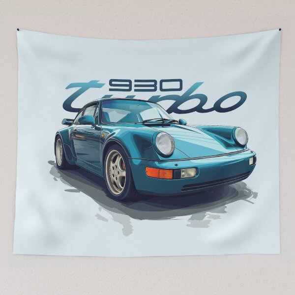 Item preview, 930 Turbo Blue Illustration  designed and sold by blackdogshop.