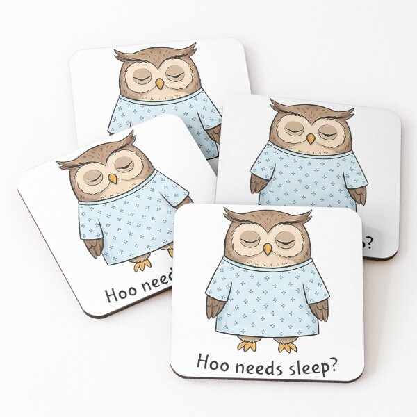 Item preview, Sleepy Owl Hospital Gown Hoo Needs Sleep designed and sold by k3rstman1.