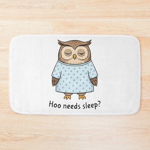 Item preview, Sleepy Owl Hospital Gown Hoo Needs Sleep designed and sold by k3rstman1.
