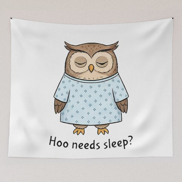 Item preview, Sleepy Owl Hospital Gown Hoo Needs Sleep designed and sold by k3rstman1.