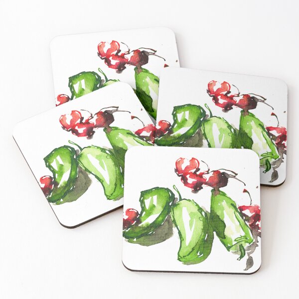 Item preview, Green Peppers and Red Cherries designed and sold by tomatopisces.