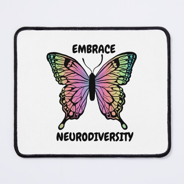 Item preview, "Embrace neurodiversity" colourful butterfly | Autism/ ADHD/ AuDHD/ dyslexia etc designed and sold by NeurodiverseTea.