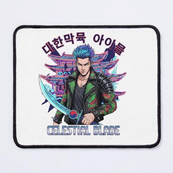 Item preview, Korean Cyberpunk Idol Warrior: Striking Celestial Blade Neon K-Pop Art Apparel & Sticker Design designed and sold by wellie-chic.
