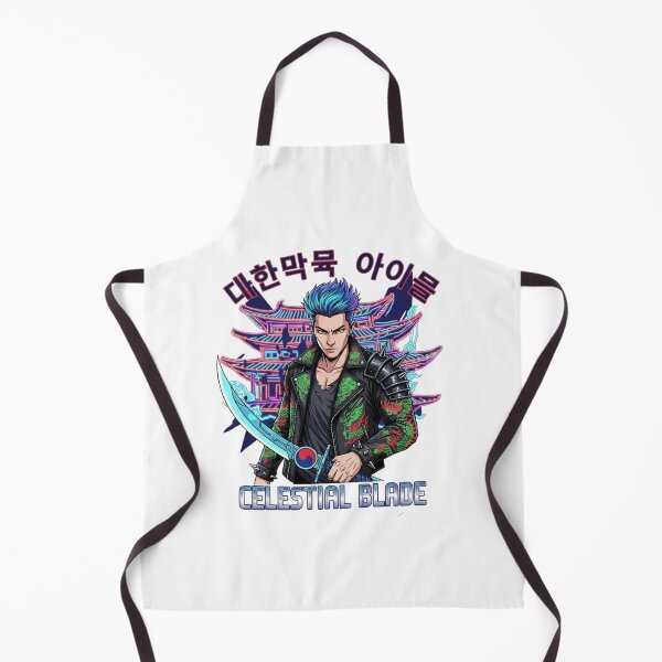 Item preview, Korean Cyberpunk Idol Warrior: Striking Celestial Blade Neon K-Pop Art Apparel & Sticker Design designed and sold by wellie-chic.