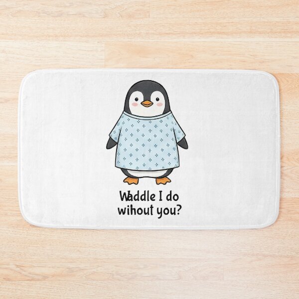 Item preview, Cute Penguin Waddle Pun Get Well Soon designed and sold by k3rstman1.