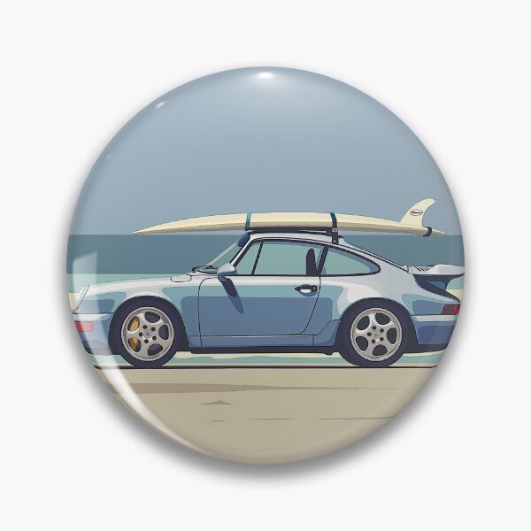 Item preview, Vintage 911 993 Turbo sports car surfing at the beach designed and sold by blackdogshop.