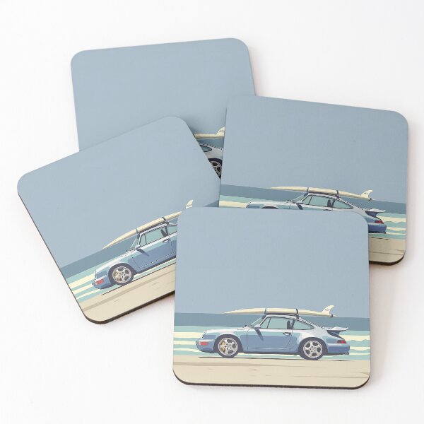 Item preview, Un deportivo clásico 911 993 Turbo surfeando en la playa designed and sold by blackdogshop.