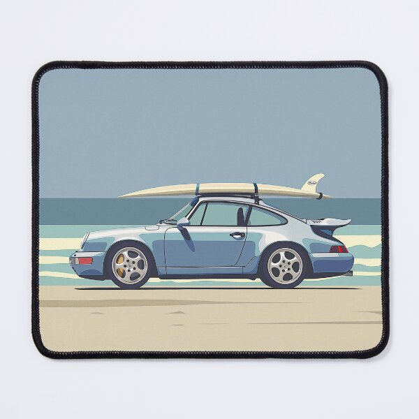 Item preview, Vintage 911 993 Turbo sports car surfing at the beach designed and sold by blackdogshop.