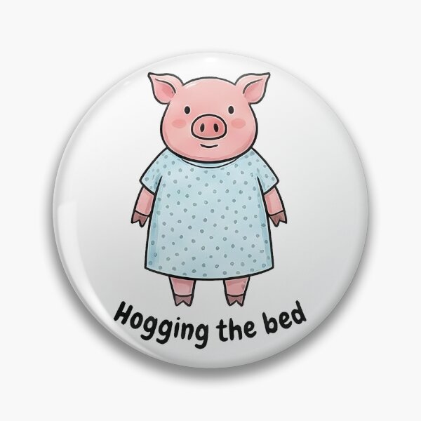 Item preview, Cute Pig Hogging The Bed Humor designed and sold by k3rstman1.