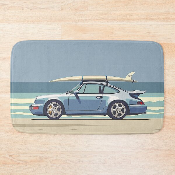 Item preview, Vintage 911 993 Turbo sports car surfing at the beach designed and sold by blackdogshop.