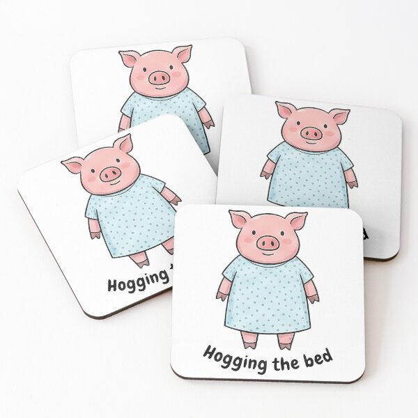 Item preview, Cute Pig Hogging The Bed Humor designed and sold by k3rstman1.