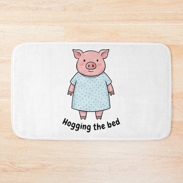 Item preview, Cute Pig Hogging The Bed Humor designed and sold by k3rstman1.