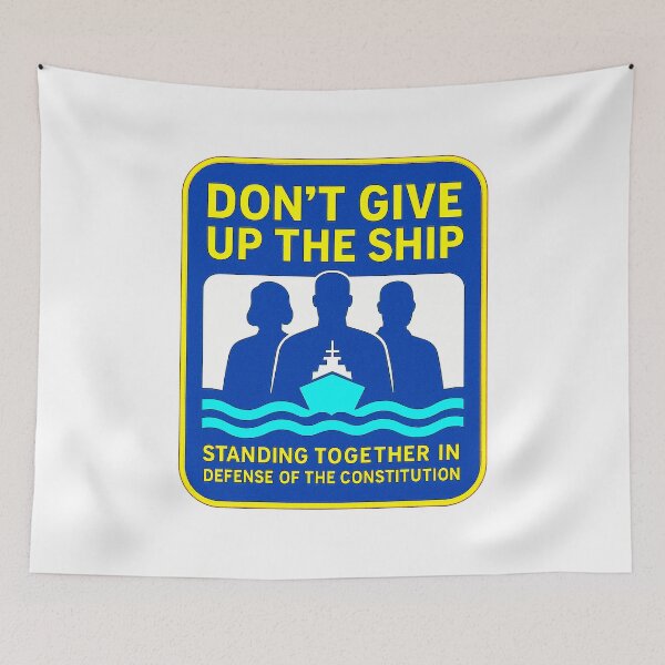 Item preview, DON’T GIVE UP THE SHIP – BADGE COLLECTION — “The Constitution Doesn’t Blink” Edition designed and sold by WheelieGdArt.