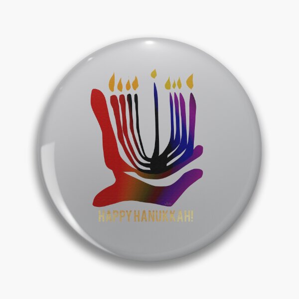 Item preview, Menorah Happy Hanukkah with text Happy Hanukkah 122324 designed and sold by mandalafractal.