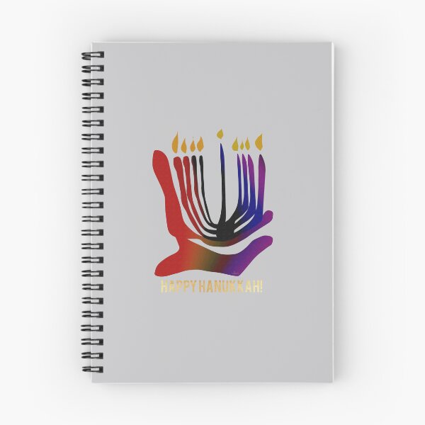 Item preview, Menorah Happy Hanukkah with text Happy Hanukkah 122324 designed and sold by mandalafractal.