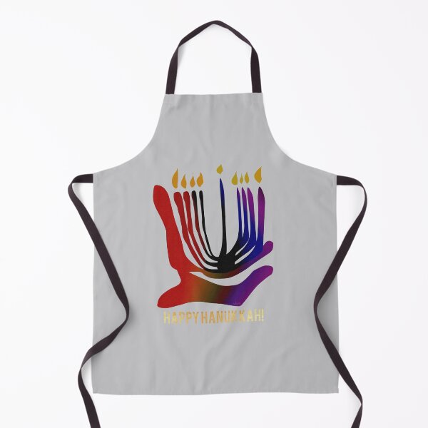 Item preview, Menorah Happy Hanukkah with text Happy Hanukkah 122324 designed and sold by mandalafractal.
