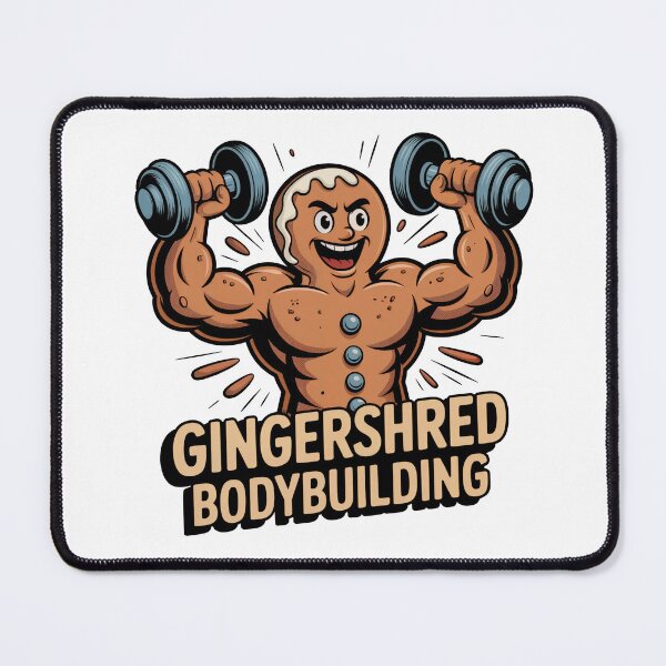 Item preview, Gingershred Bodybuilding Funny Muscular Gingerbread designed and sold by J-Style-Design.