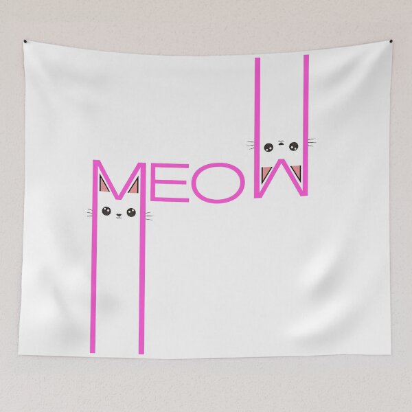 Item preview, Cute Cats MEOW - in Pink designed and sold by Holy Coast Threads (Formerly ChristianFlower).