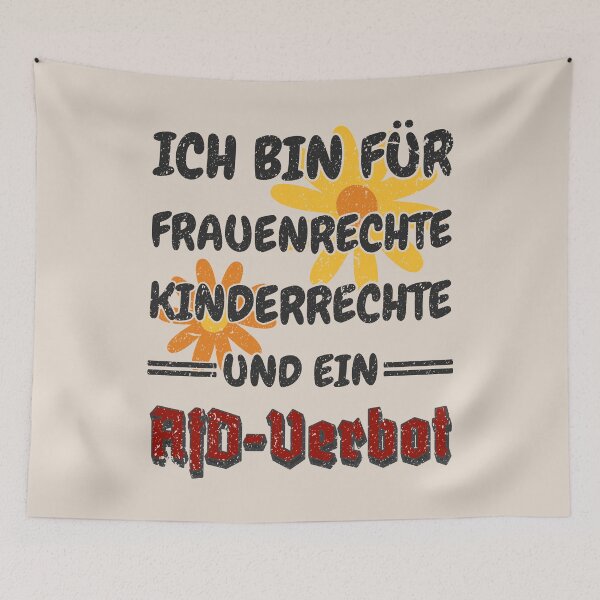 Item preview, I am in favor of women's rights, children's rights, and a ban on the AfD – a clear democratic statement. designed and sold by VariousGoodies.