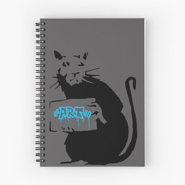 Item preview, Stencil Rat Holding Sign With Blue ART designed and sold by DonVivaldo.