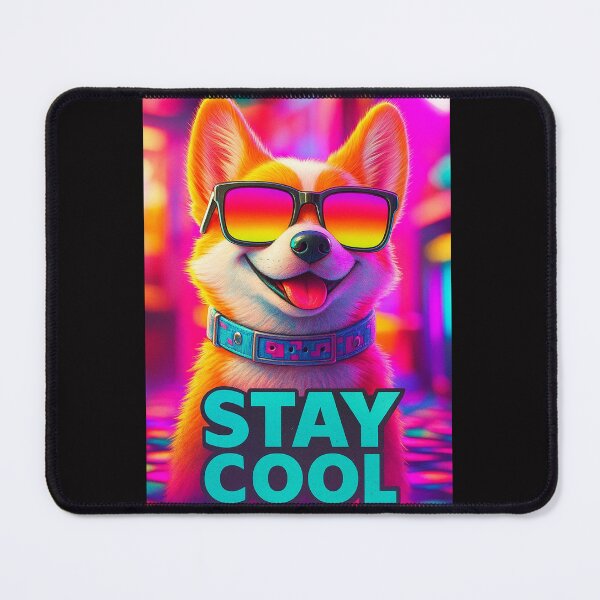 Item preview, Stay Cool Corgi – Cute Dog with Sunglasses Retro Vaporwave Art designed and sold by ArtVoyageShop.