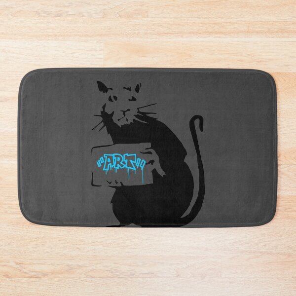 Item preview, Stencil Rat Holding Sign With Blue ART designed and sold by DonVivaldo.