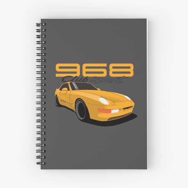 Item preview, 968 German sports car Club Sport Illustration Yellow designed and sold by blackdogshop.