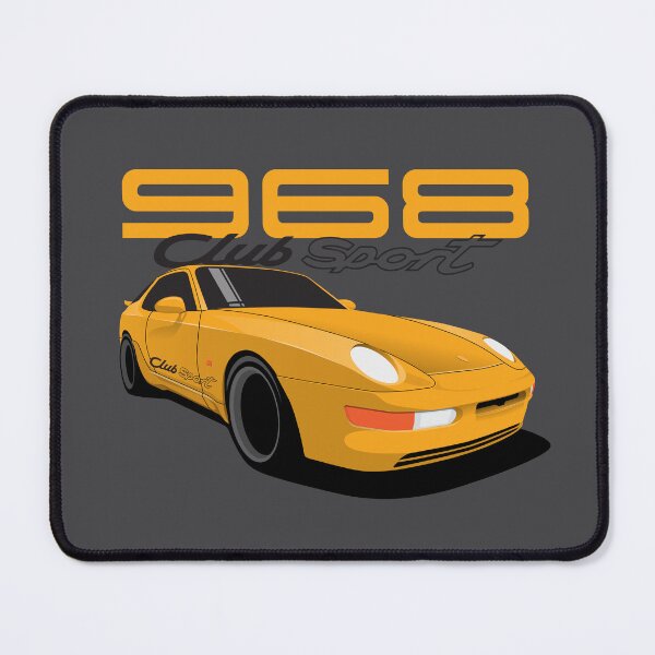 Item preview, 968 German sports car Club Sport Illustration Yellow designed and sold by blackdogshop.
