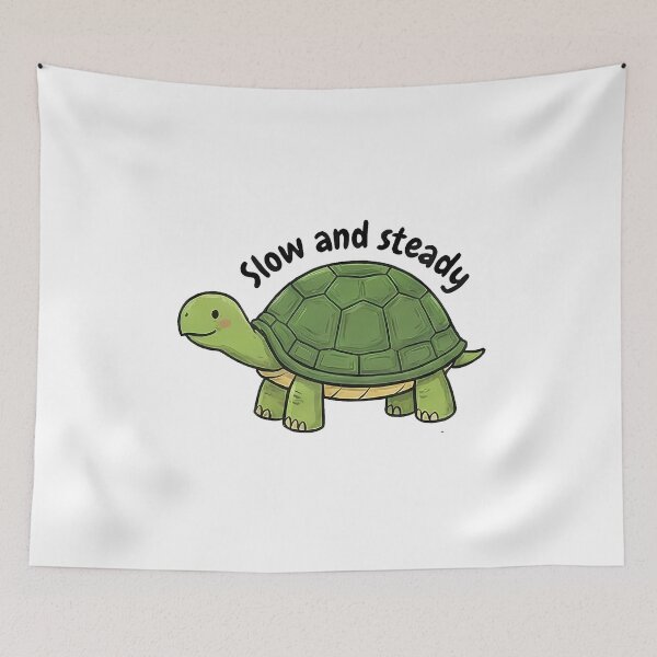 Item preview, Cute Green Turtle Slow Steady Quote designed and sold by k3rstman1.