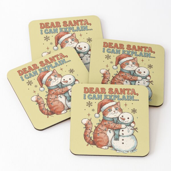 Item preview, Dear Santa, I Can Explain... Cat Christmas Lights Mishap designed and sold by AwesomeBeyondLimits.