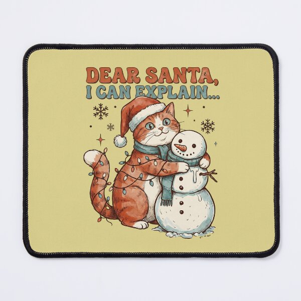 Item preview, Dear Santa, I Can Explain... Cat Christmas Lights Mishap designed and sold by AwesomeBeyondLimits.