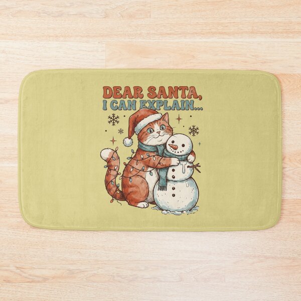 Item preview, Dear Santa, I Can Explain... Cat Christmas Lights Mishap designed and sold by AwesomeBeyondLimits.