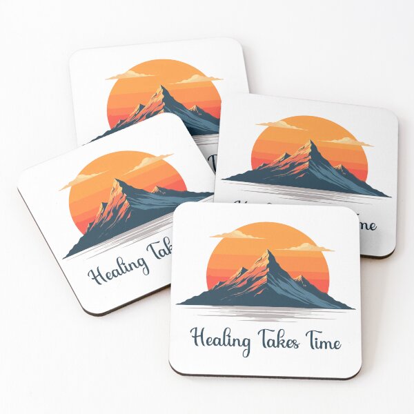 Item preview, Healing Takes Time T-Shirt - Mental Health Awareness Mountain Sunset Graphic designed and sold by Design-Pro-21.
