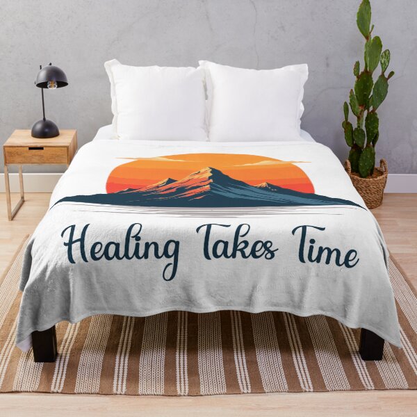 Item preview, Healing Takes Time T-Shirt - Mental Health Awareness Mountain Sunset Graphic designed and sold by Design-Pro-21.