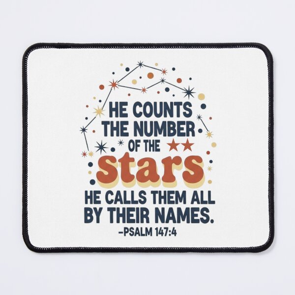 Item preview, He Counts The Number Of The Stars - Psalm 147:4 designed and sold by Faithloveshop.