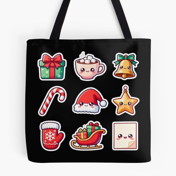 Item preview, Cute Kawaii Christmas Sticker Set With Pink Hot Cocoa designed and sold by Trendsecne.