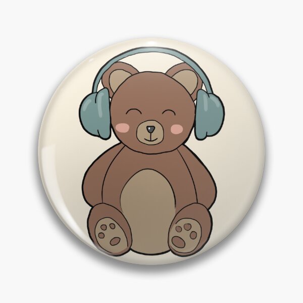 Item preview, Cute bear with headphones. Autism/ AuDHD/ ADHD/ neurodiversity designed and sold by NeurodiverseTea.